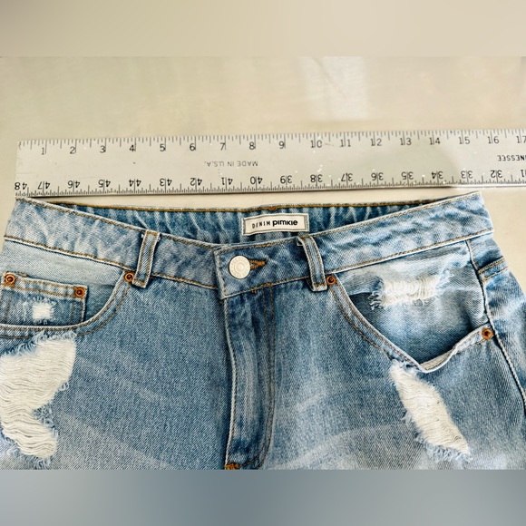 NEW Jean Shorts High Rise Distressed ASOS by Denim pimkie LIGHT WASH SZ 6 - Picture 15 of 16